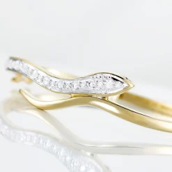 Histoire d'Or Bracelet Jonc Reyyanae Plaqué Or Jaune Oxyde De Zirconium Clearance