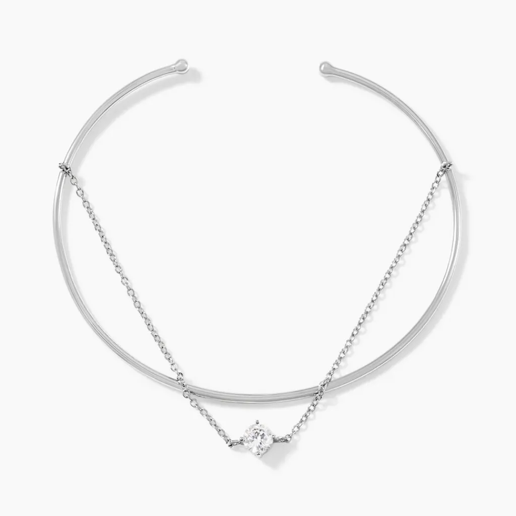 Histoire d'Or Bracelet Jonc Ruth De Zirconium argent blanc oxyde Best