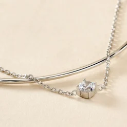 Histoire d'Or Bracelet Jonc Ruth De Zirconium argent blanc oxyde Best