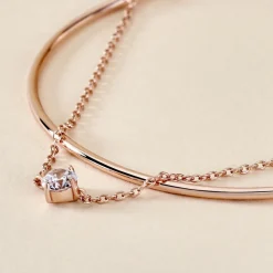 Histoire d'Or Bracelet Jonc Ruth De Zirconium argent rose oxyde Discount