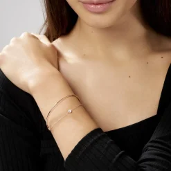 Histoire d'Or Bracelet Jonc Ruth De Zirconium argent rose oxyde Discount