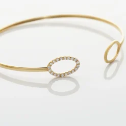 Histoire d'Or Bracelet Jonc Seth Or Jaune Oxyde De Zirconium Sale