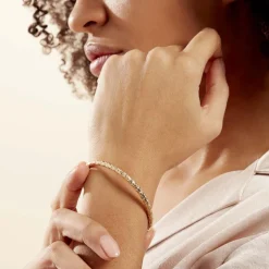 Histoire d'Or Bracelet Jonc Shiny Diamante Or Jaune New