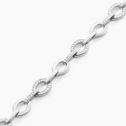 Histoire d'Or Bracelet Jonc Tehei Argent Blanc Oxyde De Zirconium Best
