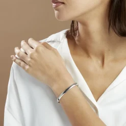 Histoire d'Or Bracelet Jonc Thaira Argent Blanc Hot