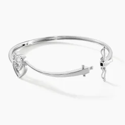 Histoire d'Or Bracelet Jonc Veronike Argent Blanc Oxyde De Zirconium Hot