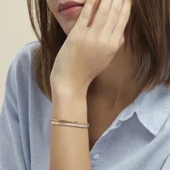 Histoire d'Or Bracelet Jonc Zoila Plaqué Or Pierre De Synthese Et Oxyde Discount