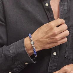 JOURDAN Bracelet 1921 Acier Blanc 艙il De Tigre Hot