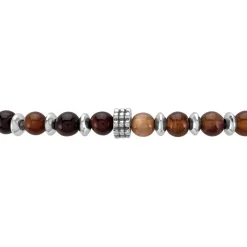 JOURDAN Bracelet Acier Gris Agate Sale