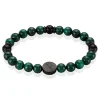 JOURDAN Bracelet Acier Noir Malachite New