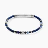 JOURDAN Bracelet Arttu Acier Argenté Sodalite Agate Sale