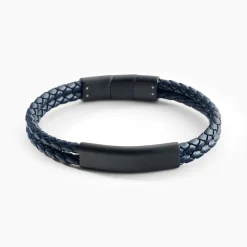 JOURDAN Bracelet Come Cuir Bleu Discount