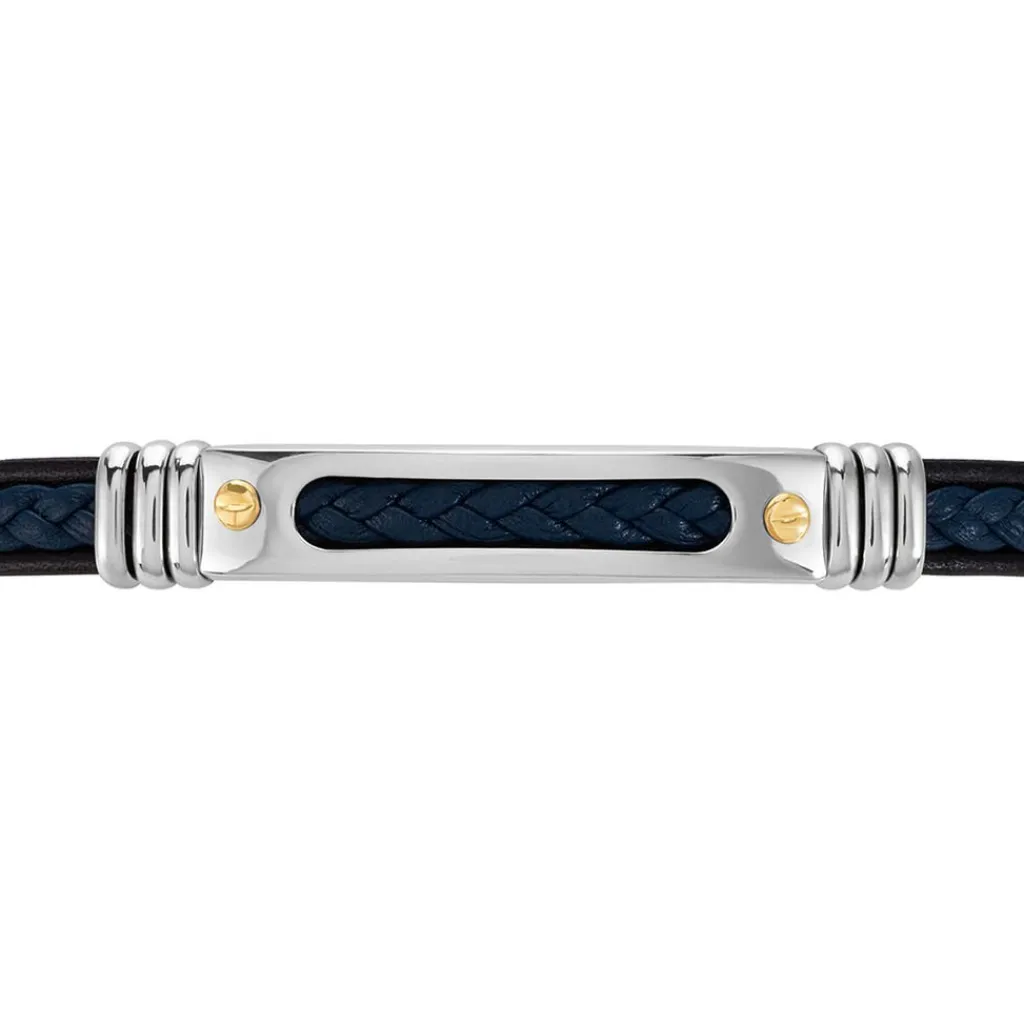JOURDAN Bracelet Cuir Bleu Outlet