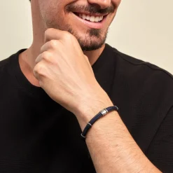 JOURDAN Bracelet Cuir Noir Online