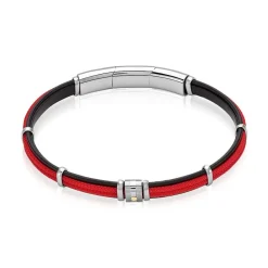 JOURDAN Bracelet Cuir Noir Outlet
