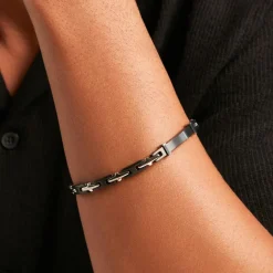 JOURDAN Bracelet Halldor Acier Argenté Sale