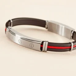 JOURDAN Bracelet Magnus Caoutchouc Bleu New