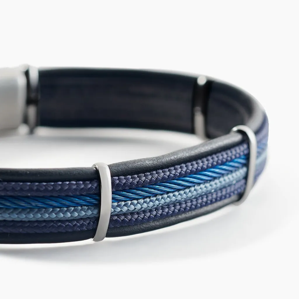 JOURDAN Bracelet Marin Cuir Multicolore Outlet