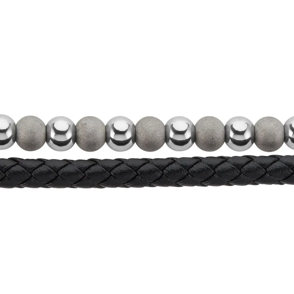 JOURDAN Bracelet Pheonix Cuir Noir New