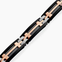 JOURDAN Bracelet Priam acier bicolore Hot