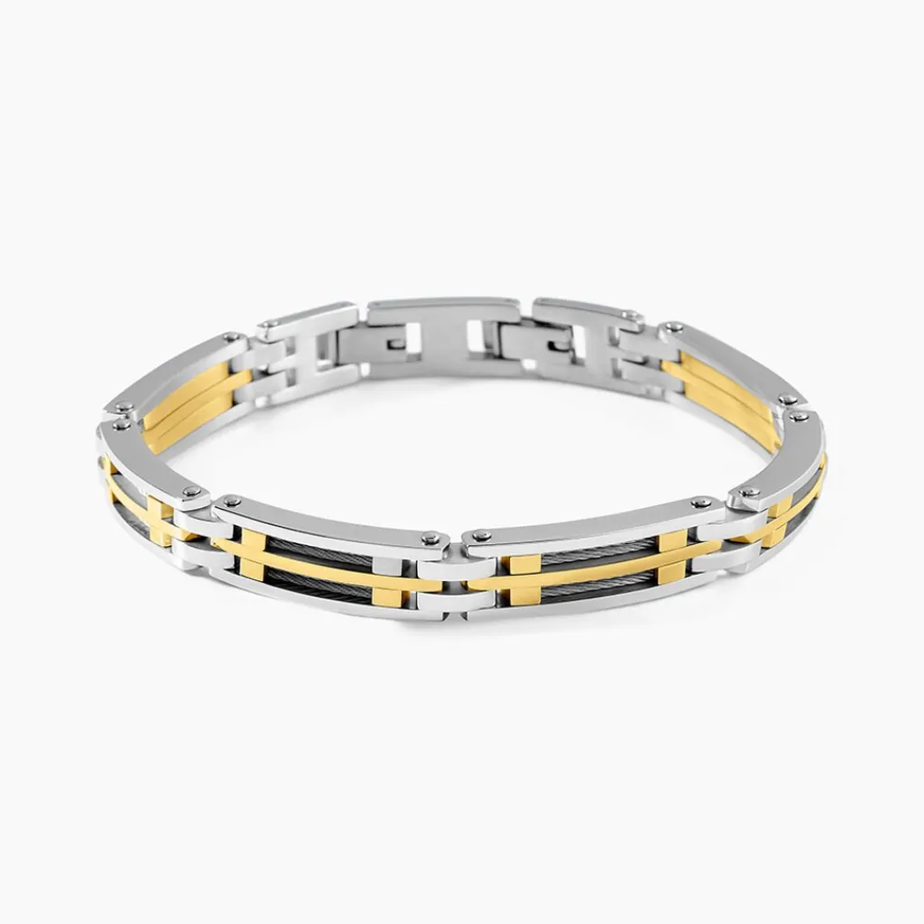 JOURDAN Bracelet Priam acier bicolore