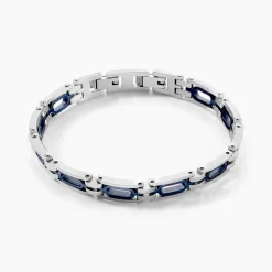 JOURDAN Bracelet Wild Acier Blanc Et Bleu Clearance