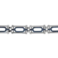 JOURDAN Bracelet Wild Acier Blanc Et Bleu Clearance