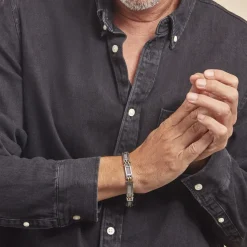 JOURDAN Bracelet Zephir Acier Bicolore Dore / Blanc Clearance