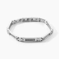 Histoire d'Or Bracelet Julien Acier Blanc Discount