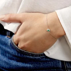 Histoire d'Or Bracelet Juliettina Et Diamant or blanc emeraude Best