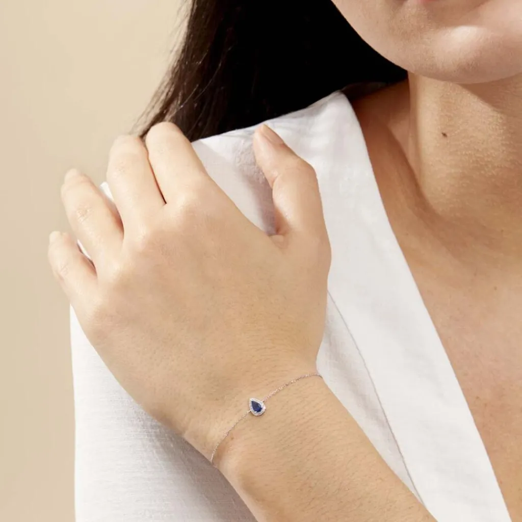 Histoire d'Or Bracelet Juliettina Et Diamant or blanc saphir