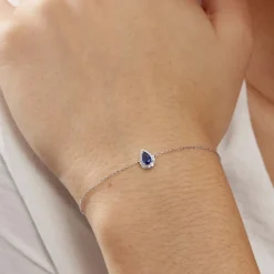 Histoire d'Or Bracelet Juliettina Et Diamant or blanc saphir