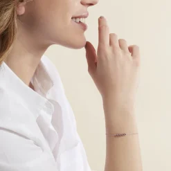 Histoire d'Or Bracelet Karrie Argent Blanc Oxyde De Zirconium argent blanc oxyde rouge New