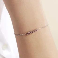 Histoire d'Or Bracelet Karrie Argent Blanc Oxyde De Zirconium argent blanc oxyde rouge New