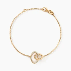 Histoire d'Or Bracelet Kimberlie Plaqué Or Jaune Oxyde De Zirconium New