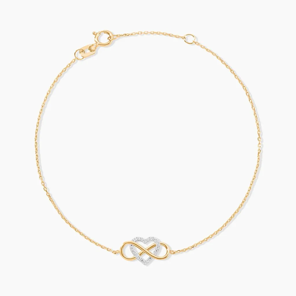 Histoire d'Or Bracelet Lacey Or Bicolore Oxyde De Zirconium Discount