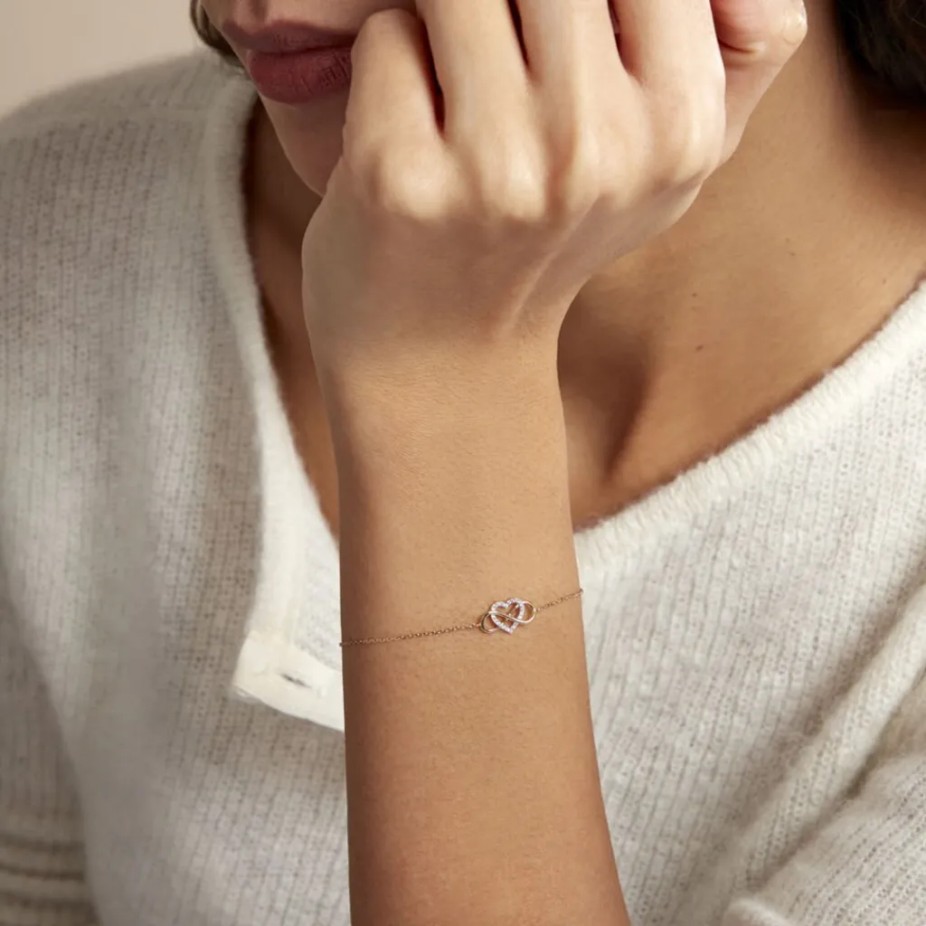 Histoire d'Or Bracelet Lacey Or Bicolore Oxyde De Zirconium Discount