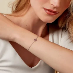 Histoire d'Or Bracelet Lalla Argent Blanc Pierre D'imitation Sale