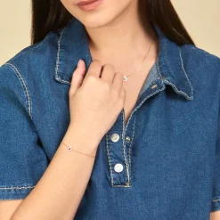 Histoire d'Or Bracelet Lareyna Or Bicolore Saphir