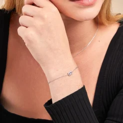 Histoire d'Or Bracelet Laurine Argent Blanc Oxyde De Zirconium argent blanc oxyde violet Sale