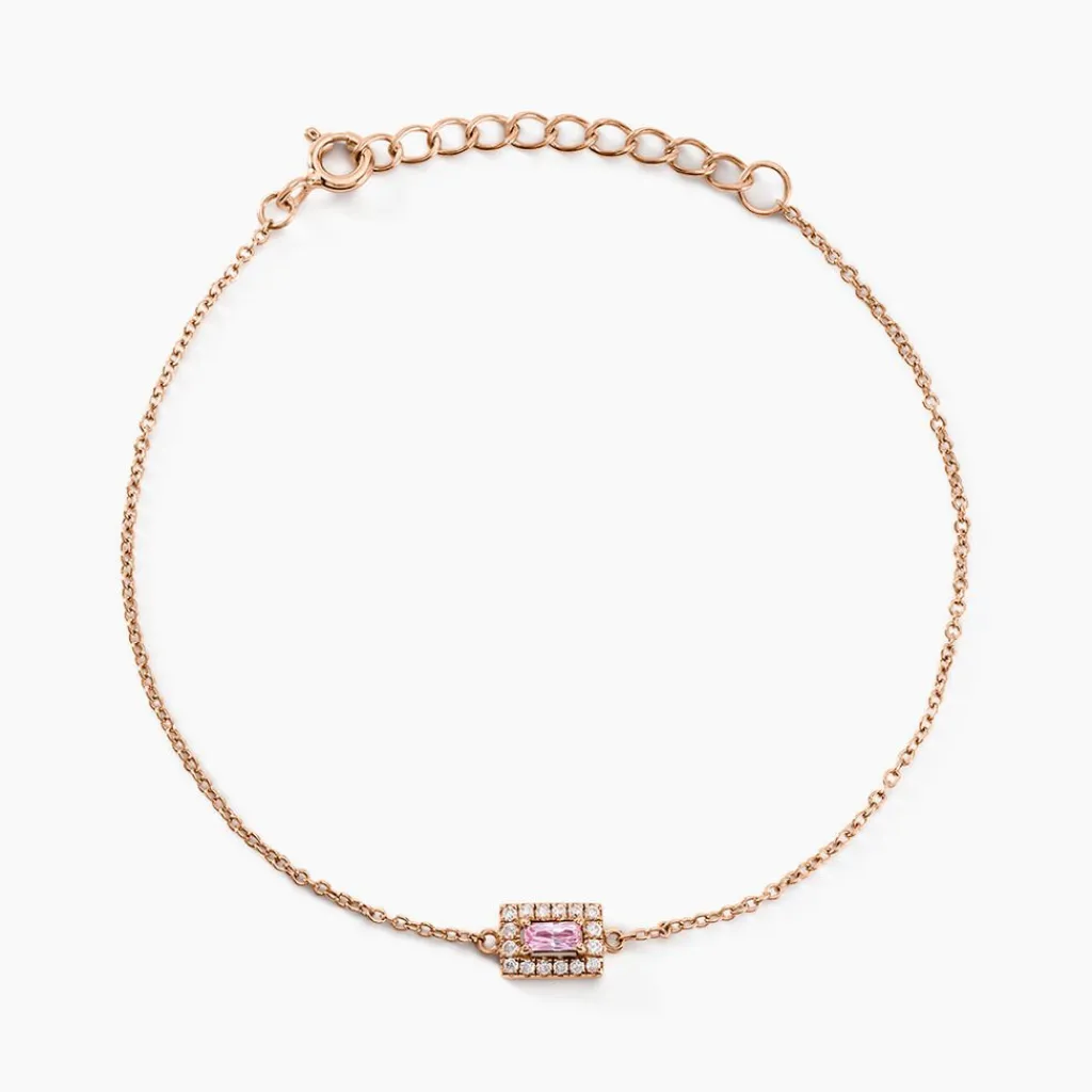 Histoire d'Or Bracelet Laurine Argent Rose Oxyde De Zirconium argent rose oxyde rose Best