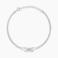 Histoire d'Or Bracelet Laurine Argent Rose Oxyde De Zirconium Best