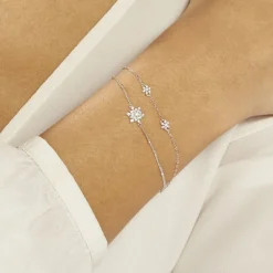 Histoire d'Or Bracelet Leila Argent Blanc Oxyde De Zirconium New