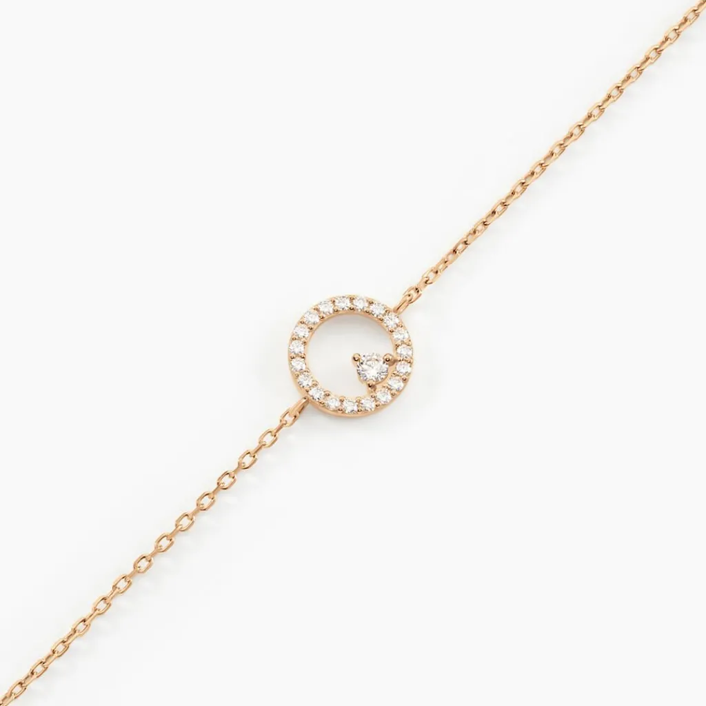 Histoire d'Or Bracelet Lila Plaqué Or Jaune Oxyde De Zirconium Outlet