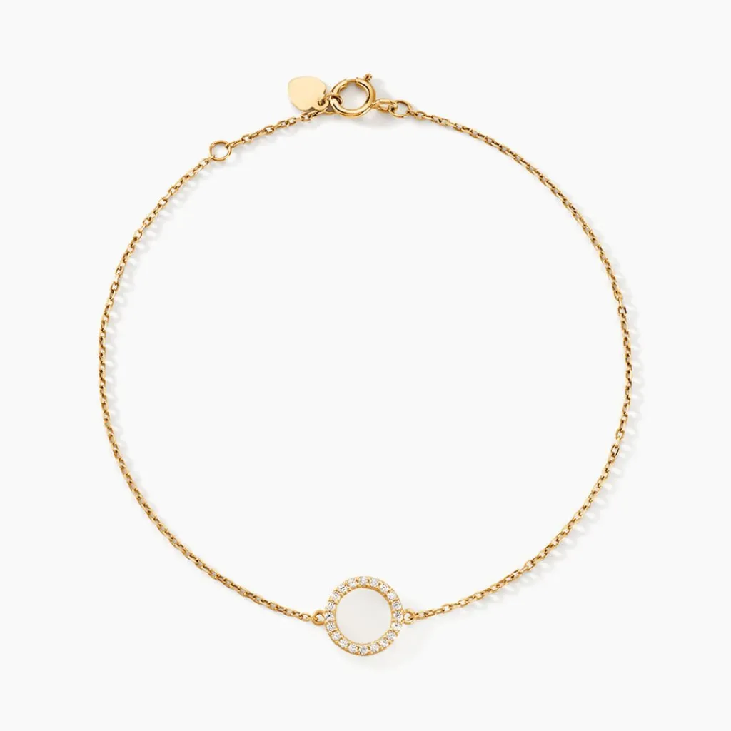 Histoire d'Or Bracelet Lim De Zirconium or jaune oxyde Outlet