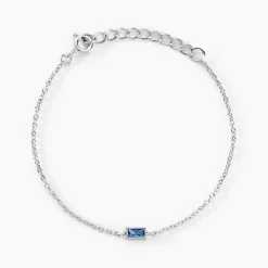 Histoire d'Or Bracelet Lipa Argent Blanc Oxyde De Zirconium argent blanc oxyde bleu sky Discount