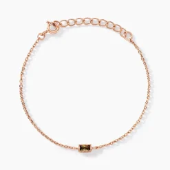 Histoire d'Or Bracelet Lipa Argent Rose Oxyde De Zirconium argent rose oxyde vert