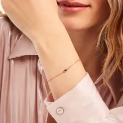 Histoire d'Or Bracelet Lipa Argent Rose Oxyde De Zirconium argent rose oxyde vert