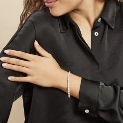 Histoire d'Or Bracelet Lou-anne Argent Blanc Oxyde De Zirconium Blanc argent blanc oxyde zirconium Online