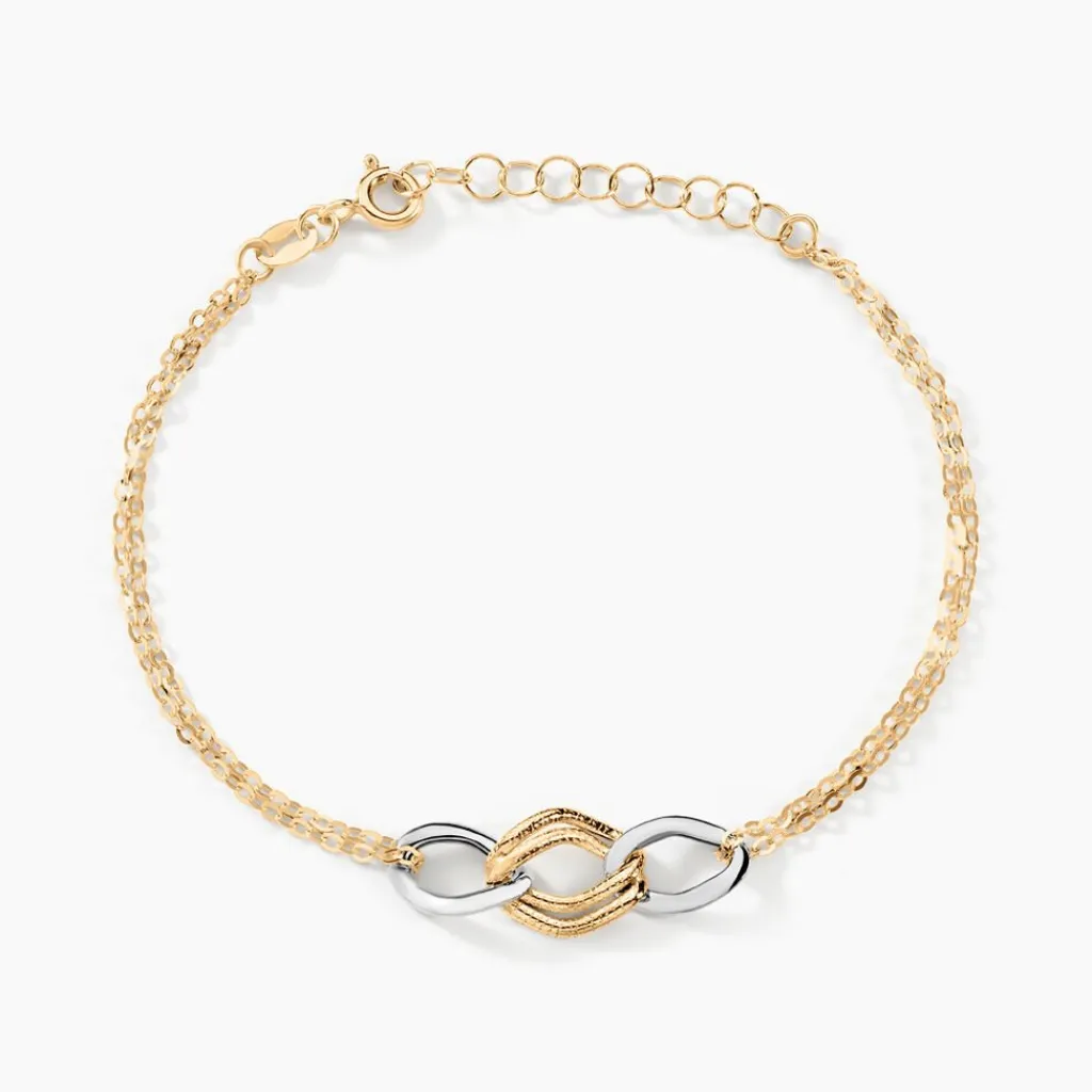 Histoire d'Or Bracelet Louisa Or Bicolore Clearance